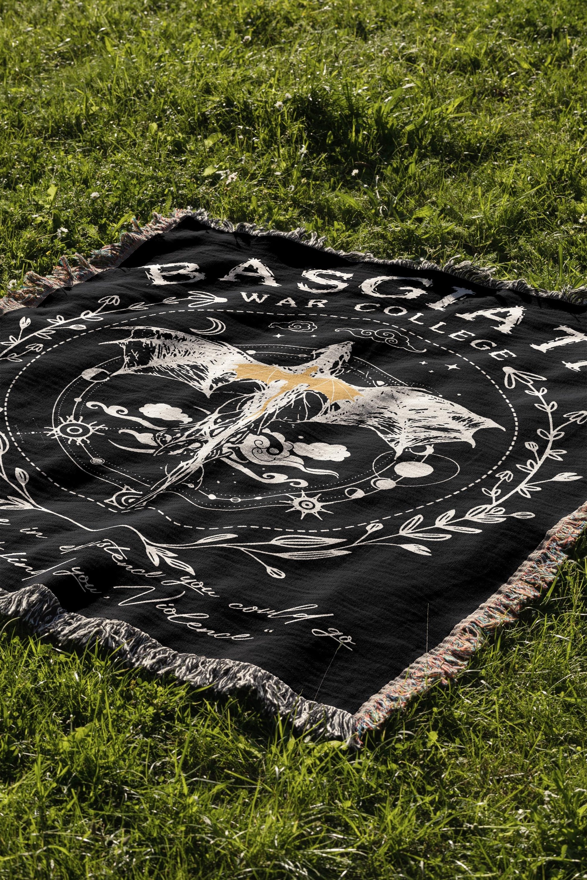 Fourth Wing Blanket, Soft Basgiath War College Throw, Perfect Bookish Gift for Readers, Comfy Reading Blanket BKVLR35