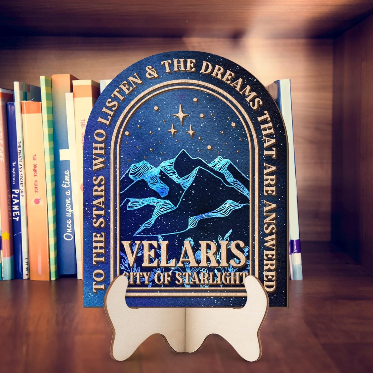 Velaris City of Starlight Bookshelf Sign, Acotar Bookshelf Decor, To The Stars Who Listen, Spicy booktok Sign, Night Court aesthetic