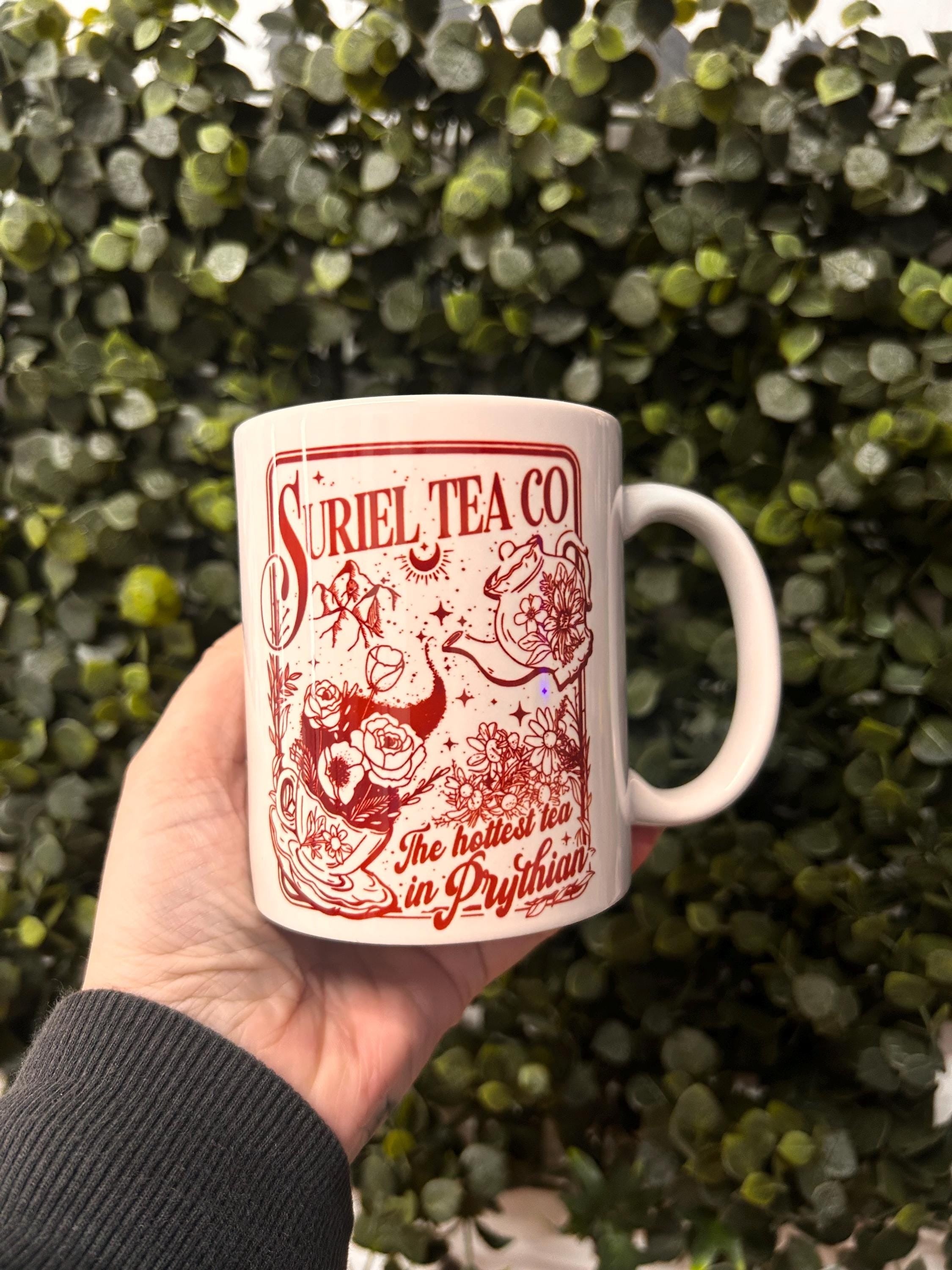 Suriel Tea Co Mug, ACOTAR Inspired Cup, Prythian Bookish Mug, Fantasy Tea Lover Gift, The Hottest Tea in Prythian MGVLR52
