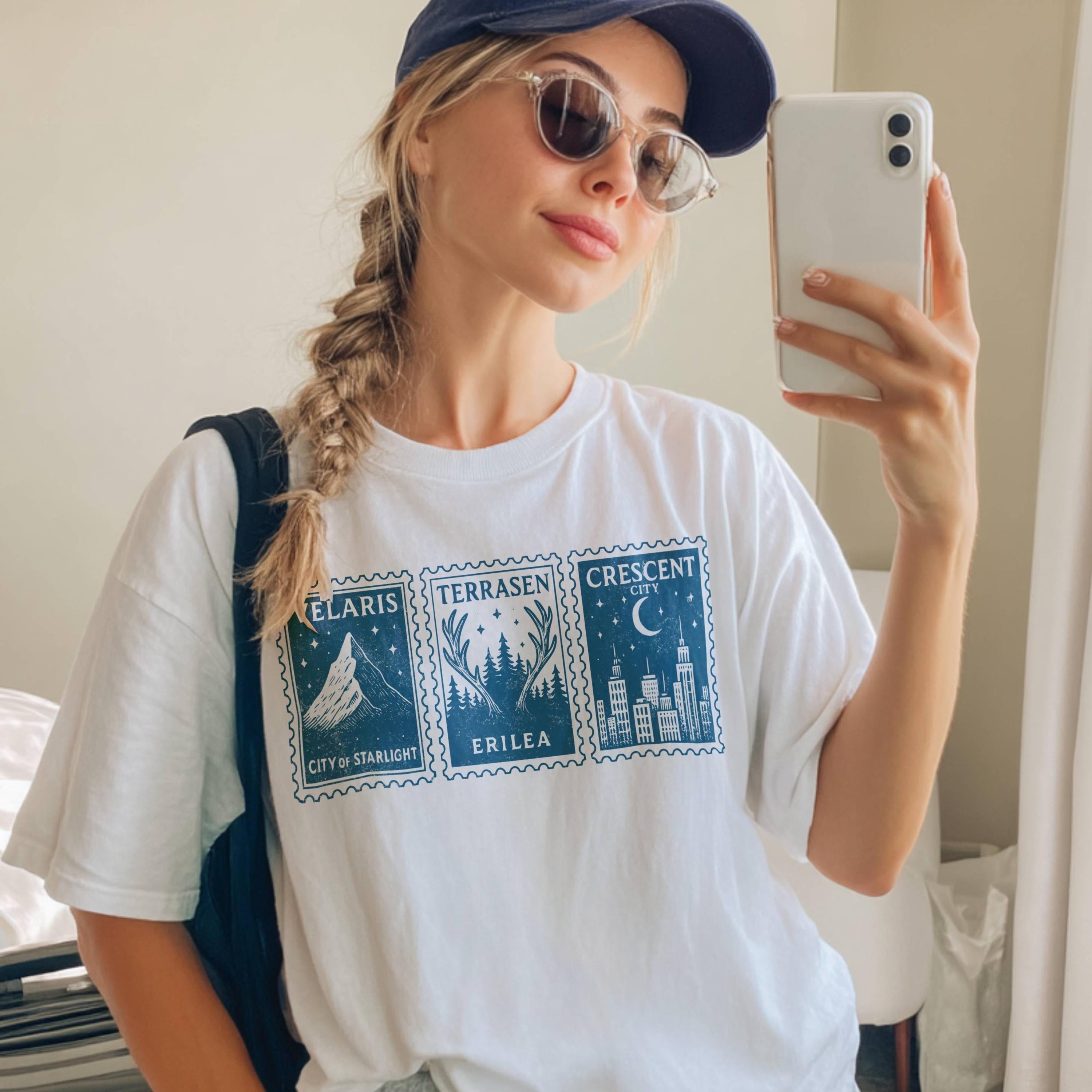 Velaris Terrasen Crescent City Shirt, ACOTAR Throne of Glass Crescent City Pullover, Sarah J Maas Bookish Crewneck