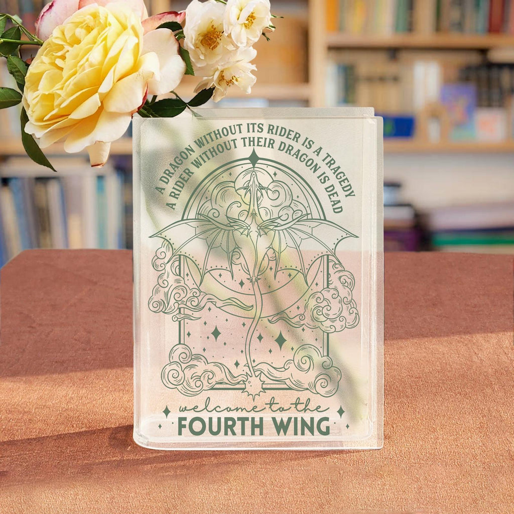 Fourth Wing Book Vase, Dragon Rider Quote Decor, A Rider Without Their Dragon, Violet Sorrengail, Bookish Dragon Decor, Rebecca Yarros VLRBV32