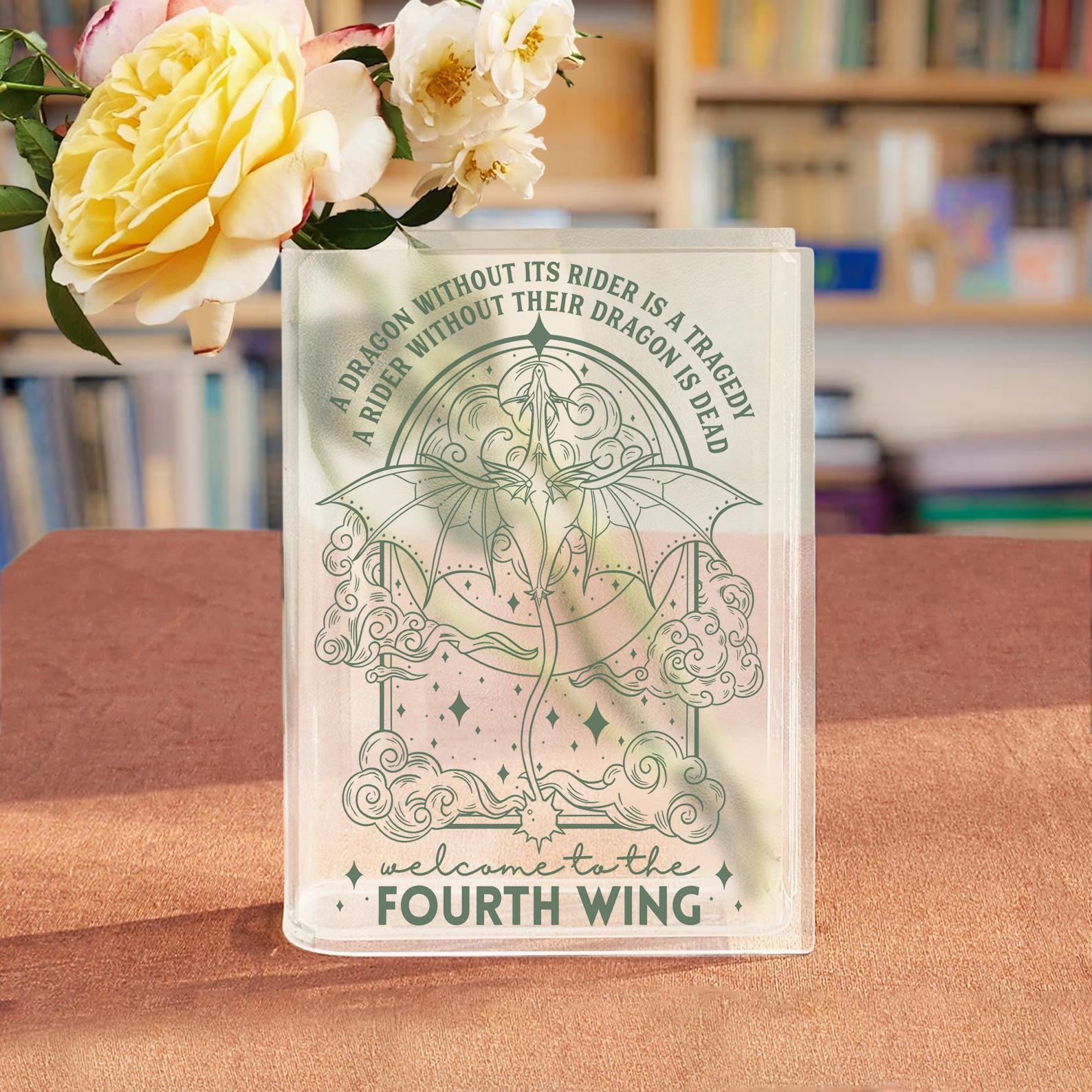 Fourth Wing Book Vase, Dragon Rider Quote Decor, A Rider Without Their Dragon, Violet Sorrengail, Bookish Dragon Decor, Rebecca Yarros VLRBV32
