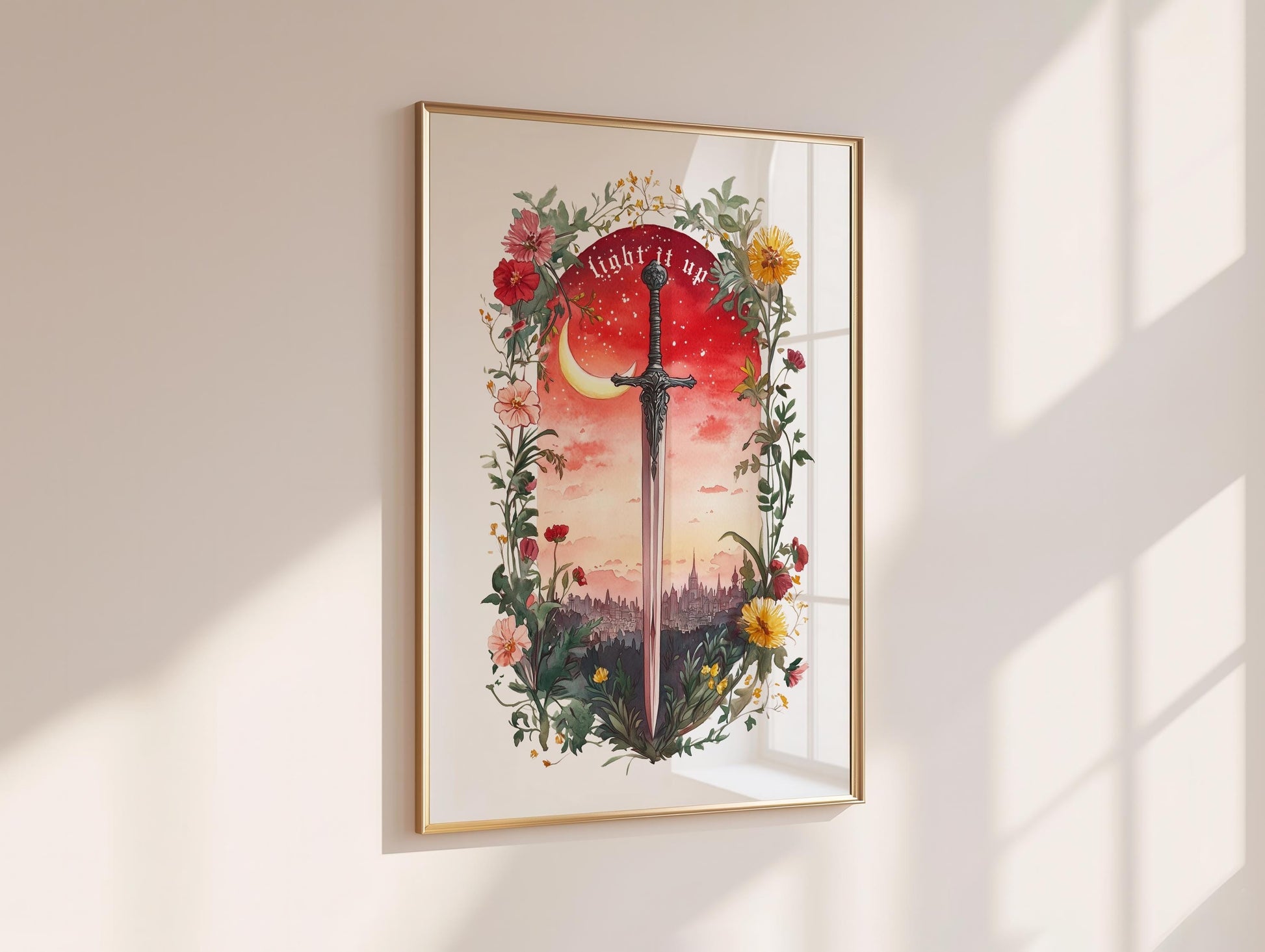 Maasiverse Set of 3 Bundle, Throne of Glass, ACOTAR, Crescent City, Fantasy Sword Art, Fantasy Bookish Wall Art Poster VLRP54