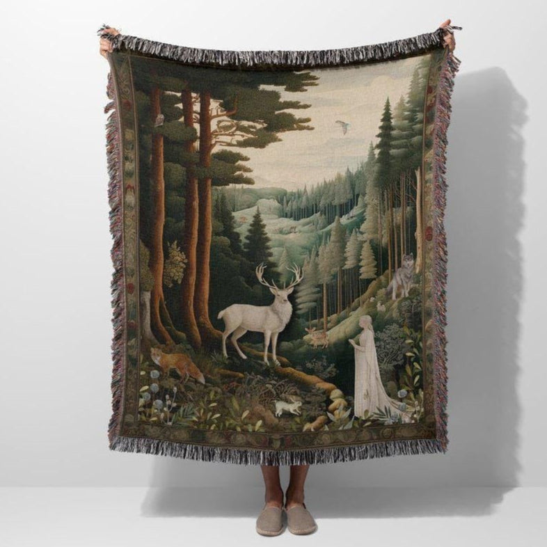 Throne Of Glass Tapestry, Celaena Sardothian Wall Tapestry, Woven Blanket, Stag, Elena, Reading Blanket, Bookish Gift, Gift For Reader BKVLR28