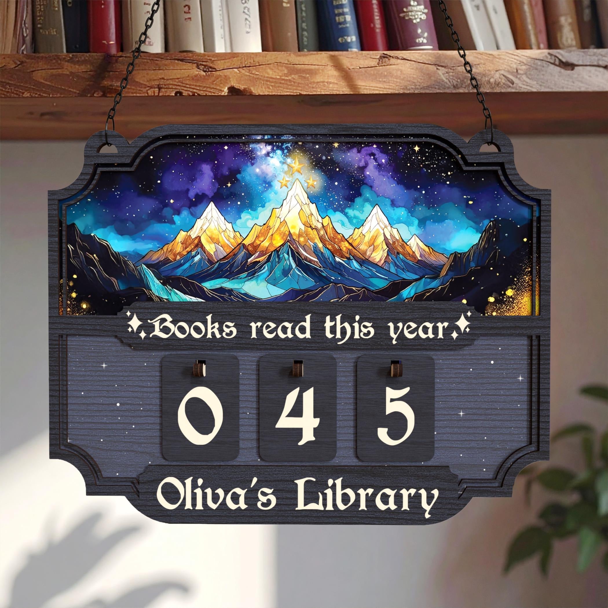 Personalized Books Read Tracker Wooden, Night Court Books Tracker, Books Read This Year, Gift for Readers, Book Lovers Gift, Home Decor BTVLR02