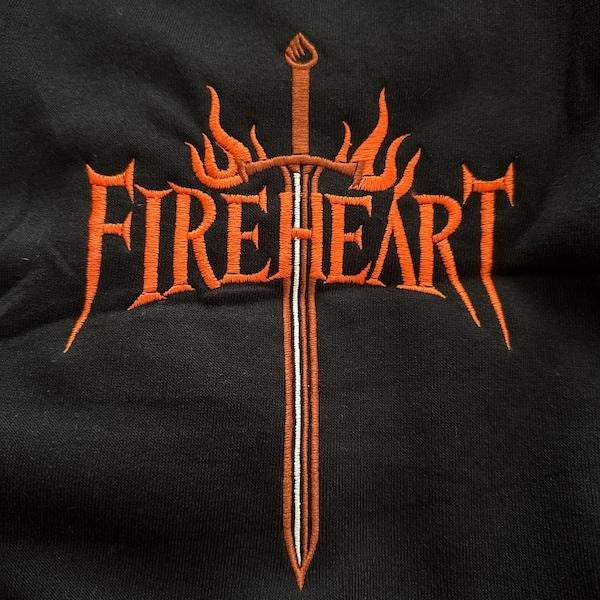 Vintage Fire-heart Embroidered Sweatshirt, SJM Embroidered Merch, Throne of Glass Shirt, To Whatever End Shirt, You Do not Yield Sweatshirt VEMB57