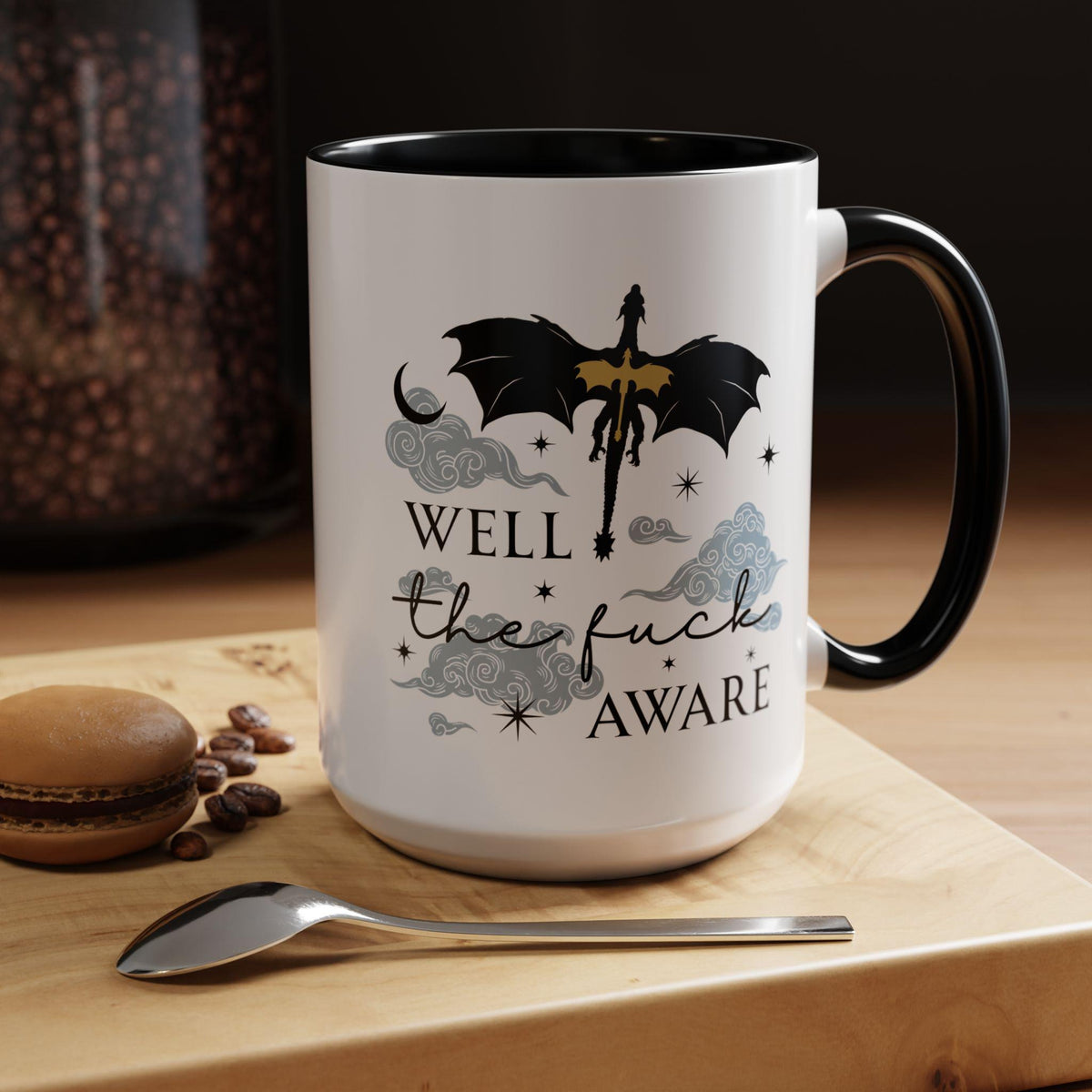 Fourth Wing Mug, Well Aware Quote Mug, Dragon Rider Coffee Cup, Rebecca Yarros Bookish Gift, Empyrean Series Fan Merch MGVLR59
