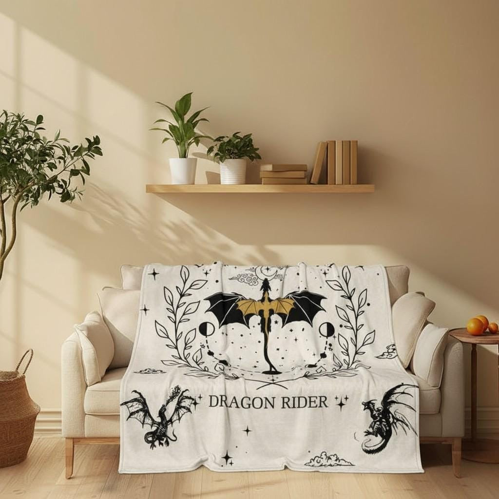 Fourth Wing Riders Quadrant Blanket, Dragon Rider Throw, Basgiath War College Decor, Bookish Gift, Empyrean Series, Rebecca Yarros Fans BKVLR34