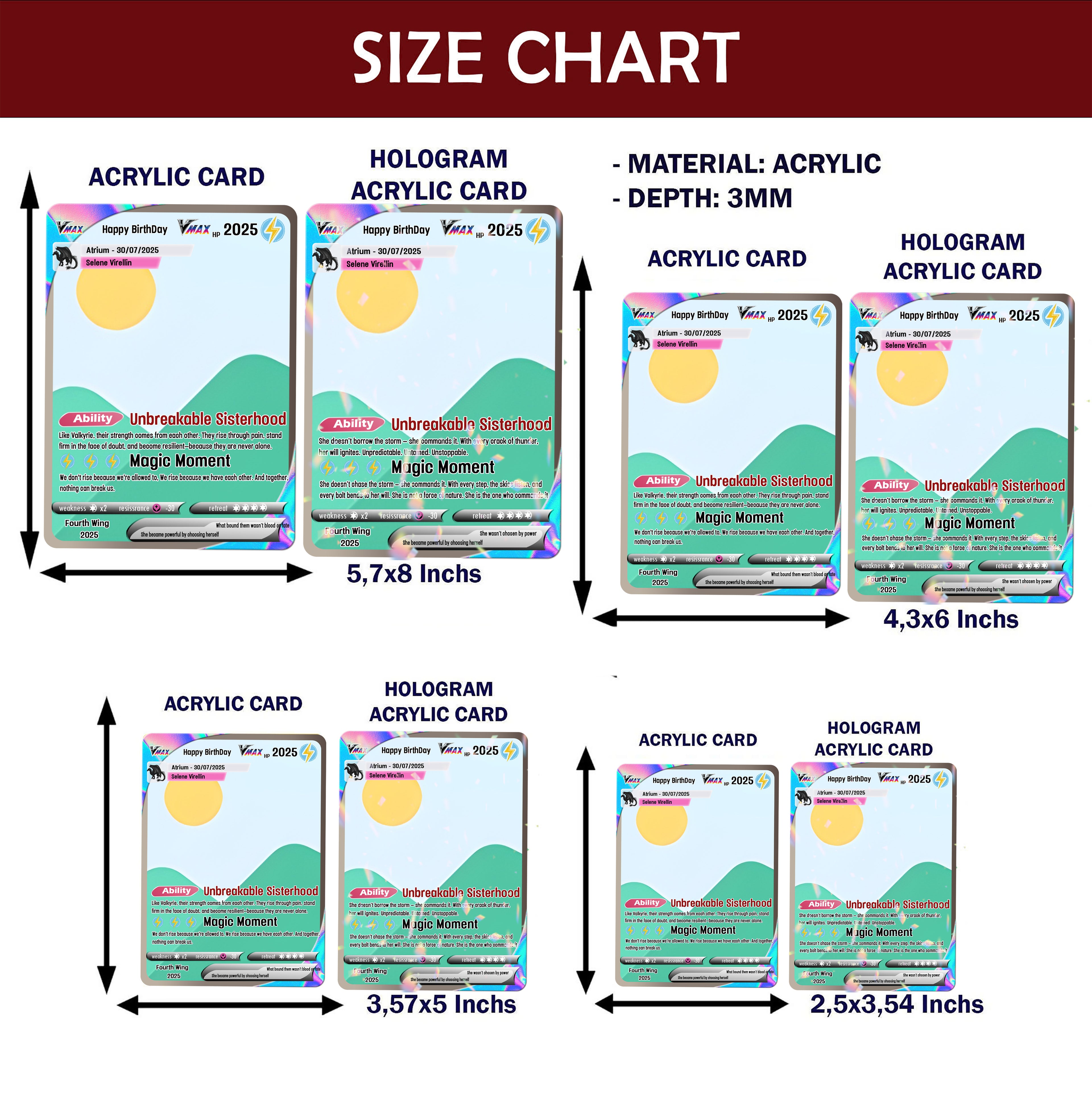 Happy Friendiversary Custom Card, Custom Photo Anime Card, ACOSF Card Gift, Custom Valkyrie Card Gift. CVLR031