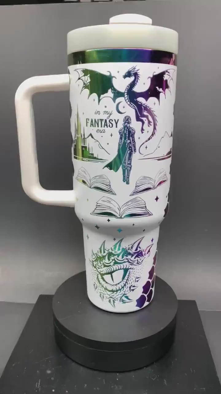 In My Fantasy Era Tumbler 30oz/40oz, Onyx Storm Tumbler, The Empyrean Tumbler. VLR45