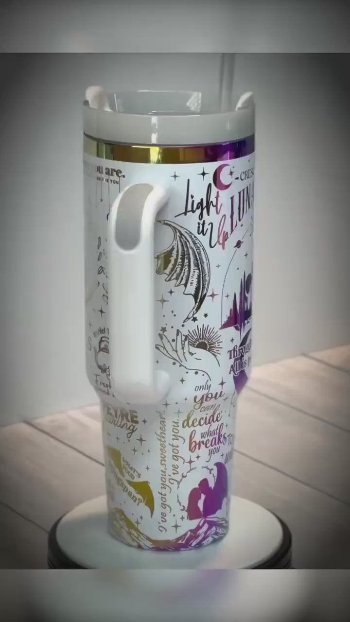 The Thirteen Tumbler 30oz/40oz,Throne Of Glass Book Tumbler, Terasen Bookish Gift. VLR56