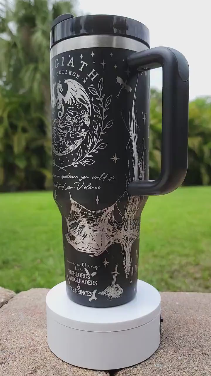 Fouth Wing Tumbler 30oz/40oz, Basgiath War College Tumbler, Fourth Wing Tumbler. VLR36