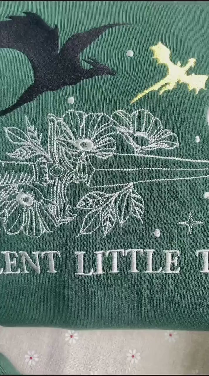 Embroidered Violent Little Thing Sweatshirt, Fourth sweatshirt, Dragon Sweatshirt. VEMB25