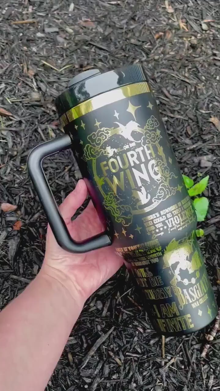 Fouth Wing Tumbler 30oz/40oz, Basgiath Tumbler, The Empyrean Tumbler. VLR32