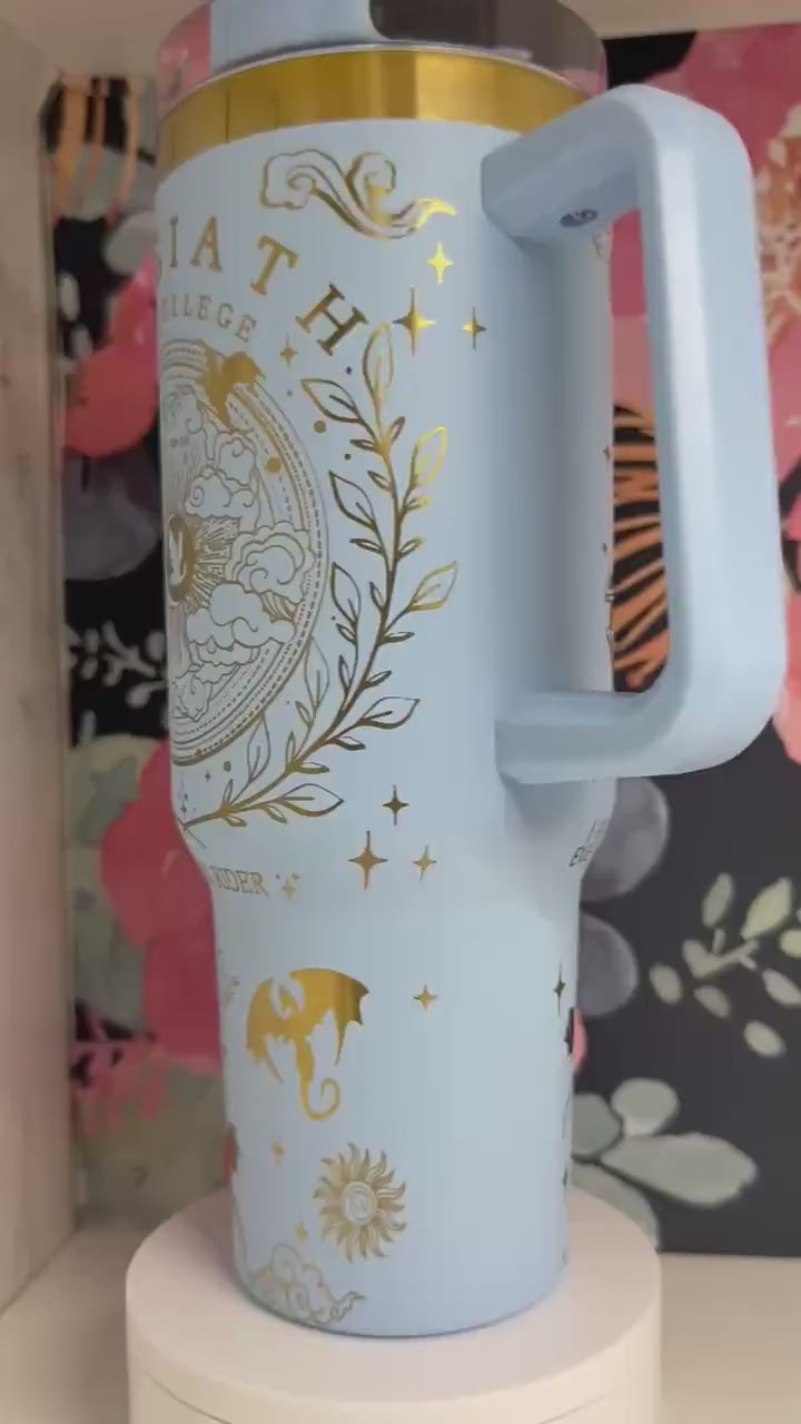 Basgiath War College Tumbler 30oz/40oz, Dragon Rider Tumbler, Fourth Wing Tumbler. VLR37