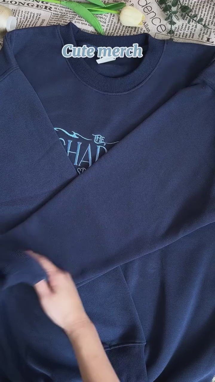Azriel Shadow Singer Sweatshirt, Illyrian Warrior Embroidered Crewneck, ACOTAR Night Court Spymaster Gift, Bookish Fantasy Shirt VEMB49