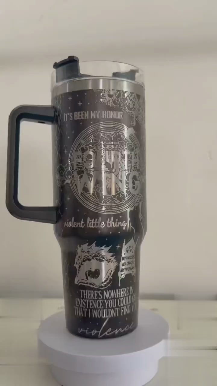 Fourth Wing Tumbler 30oz/40oz, The Empyrean Tumbler, Basgiath War College Tumbler. VLR52
