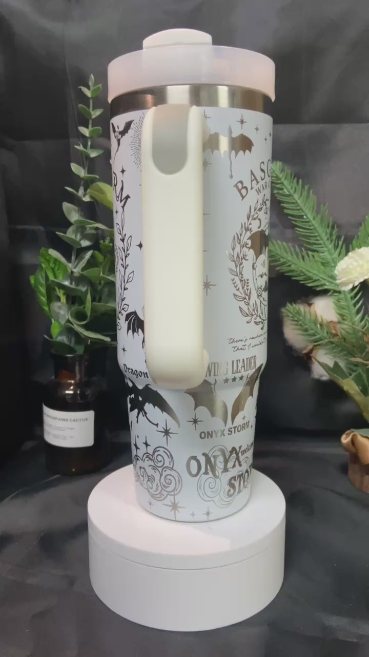 Onyx Storm Book Tumbler 30oz/40oz, Basgiath War Collece Tumbler, The Empyrean Tumbler. VLR51