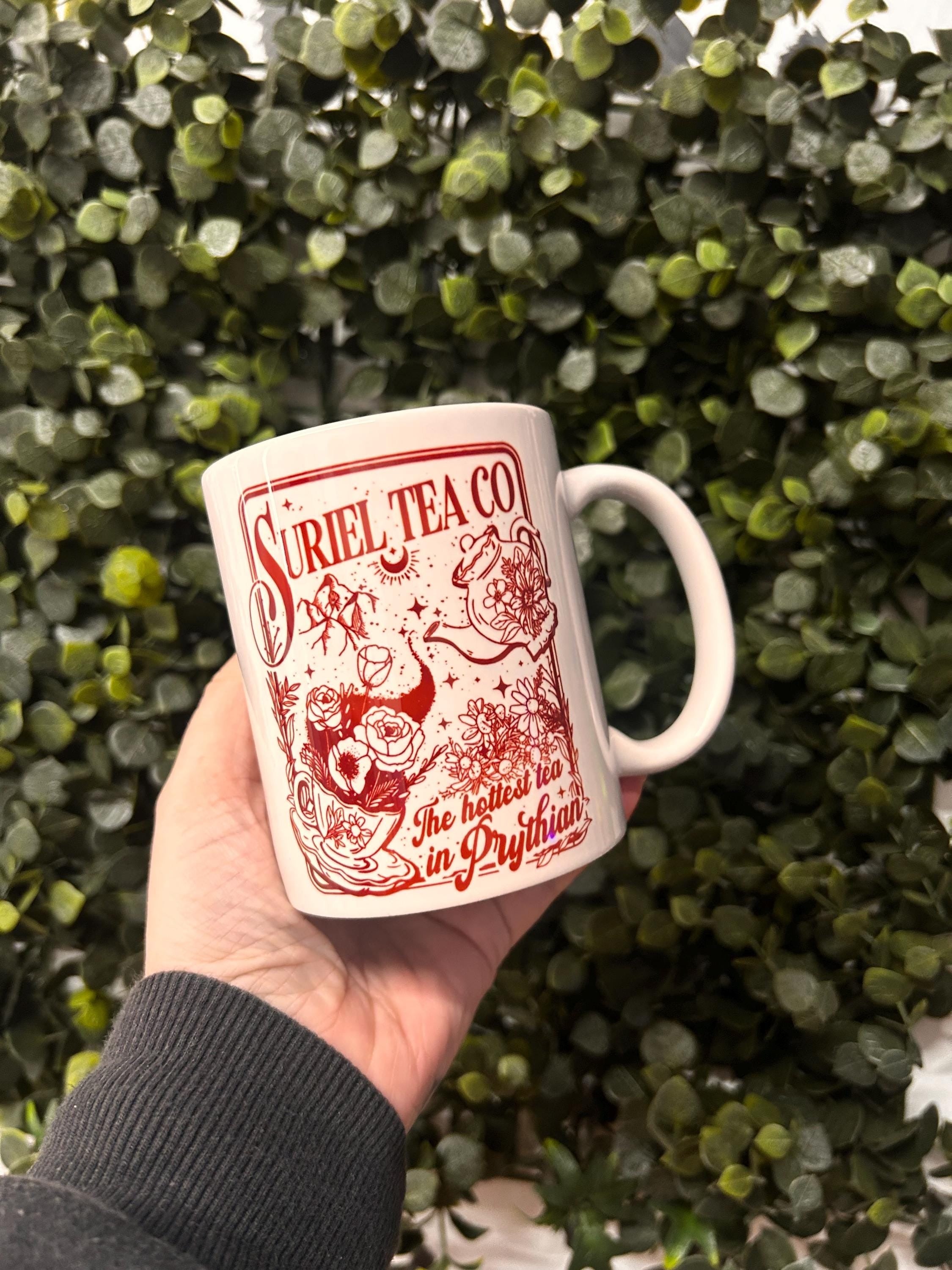 Suriel Tea Co Mug, ACOTAR Inspired Cup, Prythian Bookish Mug, Fantasy Tea Lover Gift, The Hottest Tea in Prythian MGVLR52