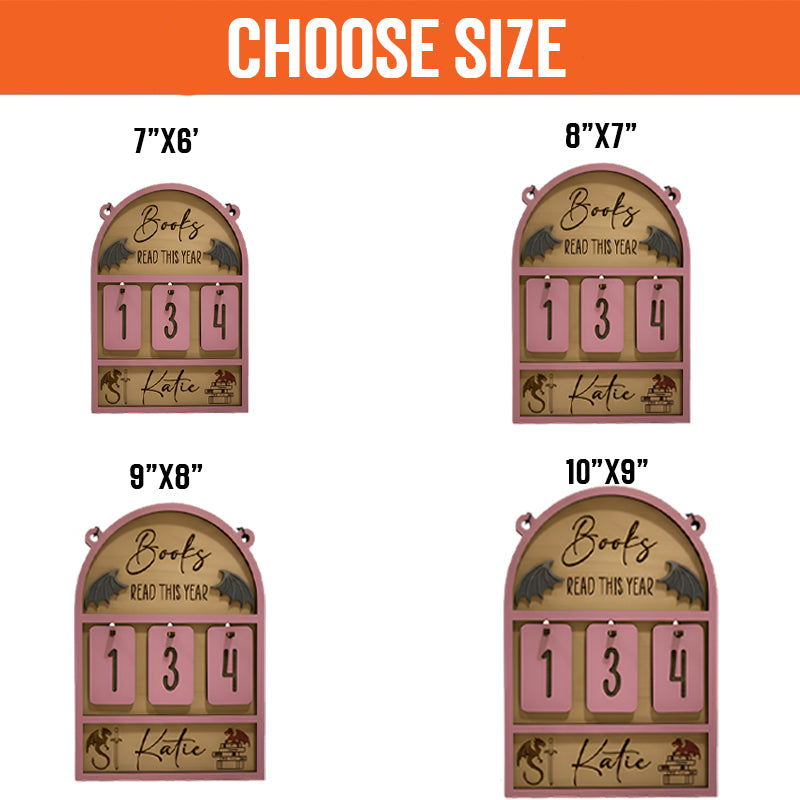 Fourth Wing Book Tracker Sign, Basgiath Dragon Rider Decor, Personalized Reading Tracker, Fantasy Bookish Gift for Readers BTVLR20