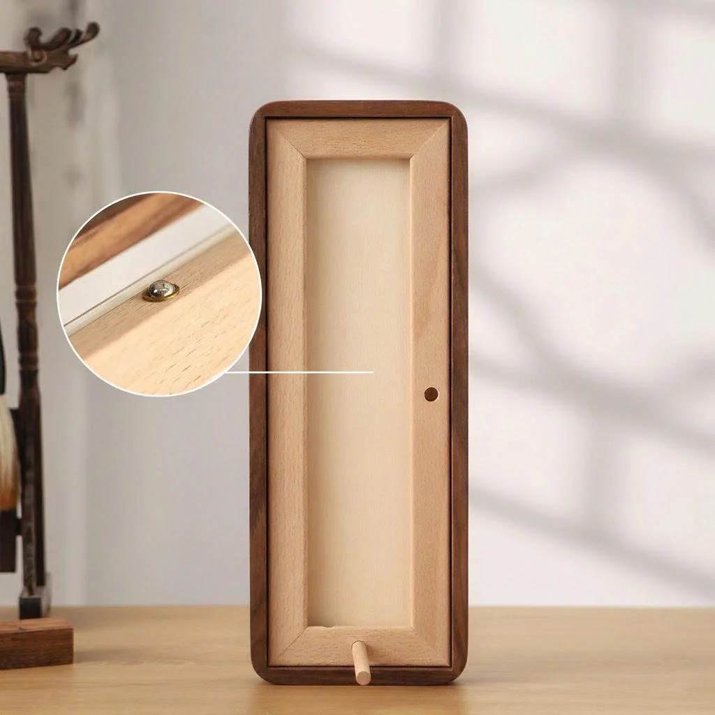 Elongated Solid Wood Photobooth Frame, Vertical Wooden Photo Strip Frame with Coloured Mount, Minimal Wall Hanging Picture Frame, Ready to Hang