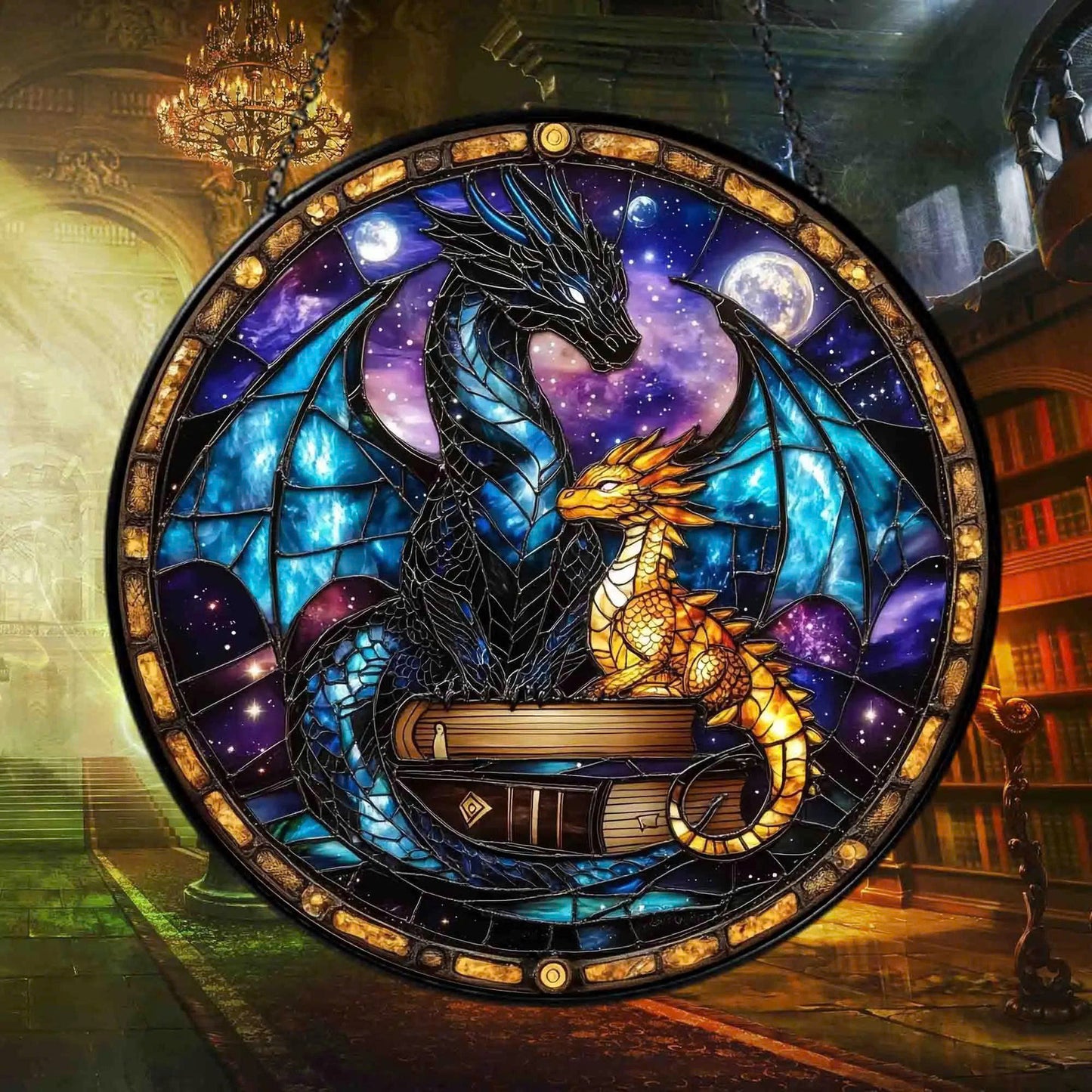 Fourth Wing Dragon Suncatcher Ornament, Onyx Storm Brave the Dark Acrylic Suncatcher, Book Lover, Xaden Riorson Suncatcher,Fourth Wing Decor. SGVLR01